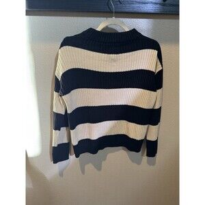 Love For Humanity Couture Women’s Blue & Cream Striped Sweater Size Medium